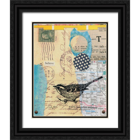 Perched II Black Ornate Wood Framed Art Print with Double Matting by Prahl, Courtney