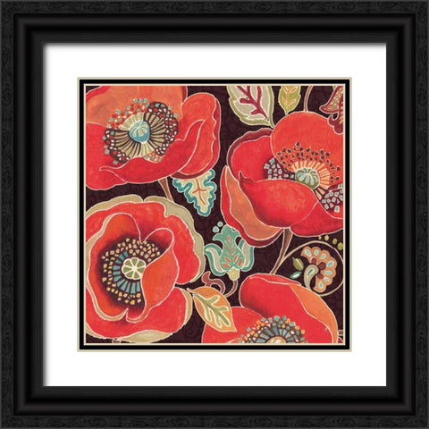 Moroccan Red IV Black Ornate Wood Framed Art Print with Double Matting by Brissonnet, Daphne