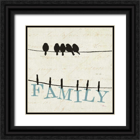 Bird Talk III Black Ornate Wood Framed Art Print with Double Matting by Pela Studio
