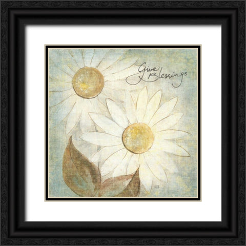 Daisy Do IV - Give Blessings Black Ornate Wood Framed Art Print with Double Matting by Paschke, Chris