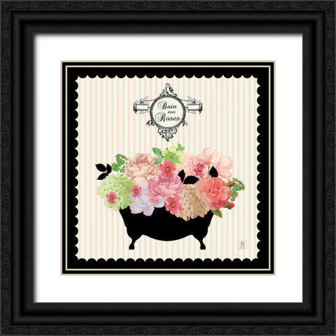 Bain du Jardin III Black Ornate Wood Framed Art Print with Double Matting by Studio Mousseau