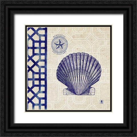 Sea Shore Square III Black Ornate Wood Framed Art Print with Double Matting by Studio Mousseau