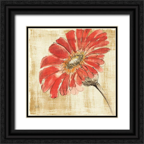 Tangerine and Grey II Black Ornate Wood Framed Art Print with Double Matting by Paschke, Chris