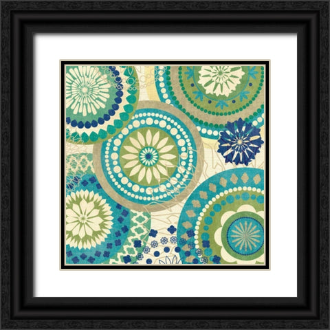 Floral Mix I Black Ornate Wood Framed Art Print with Double Matting by Charron, Veronique