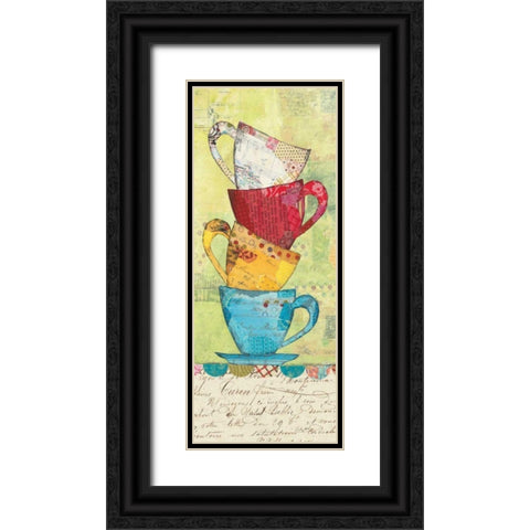 Come for Coffee Black Ornate Wood Framed Art Print with Double Matting by Prahl, Courtney