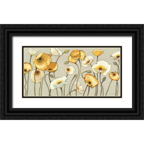 Jaune Gris I Black Ornate Wood Framed Art Print with Double Matting by Novak, Shirley