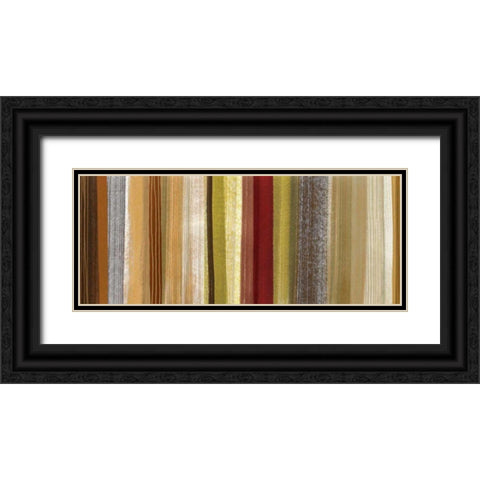 Woven Memories Panel I Black Ornate Wood Framed Art Print with Double Matting by Wild Apple Portfolio