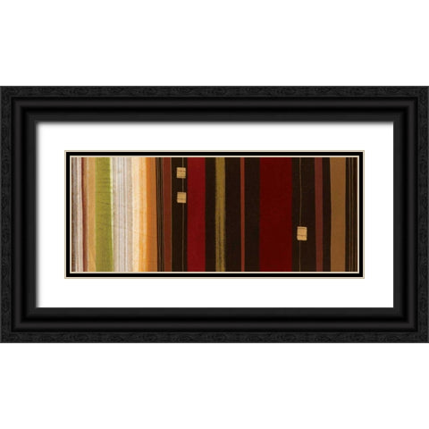 Woven Memories Panel II Black Ornate Wood Framed Art Print with Double Matting by Wild Apple Portfolio
