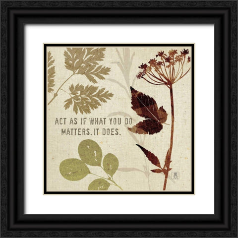 Leaves of Inspiration IV Black Ornate Wood Framed Art Print with Double Matting by Studio Mousseau