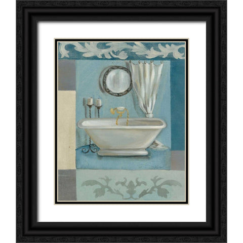 Antique Bath II Black Ornate Wood Framed Art Print with Double Matting by Vassileva, Silvia