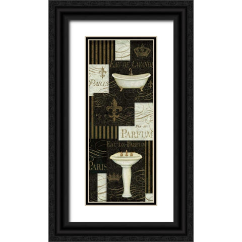 Bain De Luxe Collage I Black Ornate Wood Framed Art Print with Double Matting by Brissonnet, Daphne