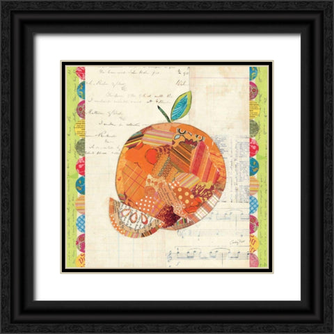 Fruit Collage IV - Orange Black Ornate Wood Framed Art Print with Double Matting by Prahl, Courtney