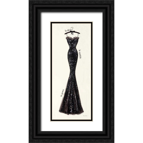 Couture Noir Original IV Black Ornate Wood Framed Art Print with Double Matting by Adams, Emily