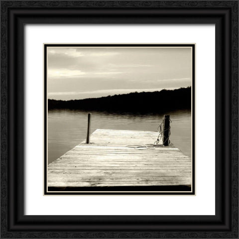 Twilight Dock III Black Ornate Wood Framed Art Print with Double Matting by Schlabach, Sue