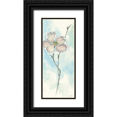 Solitary Dogwood II Black Ornate Wood Framed Art Print with Double Matting by Paschke, Chris