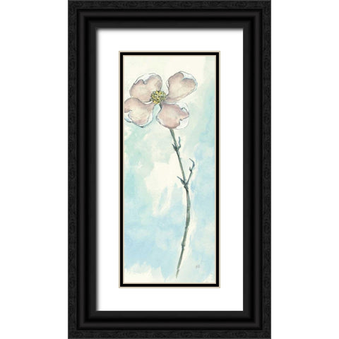 Solitary Dogwood III Black Ornate Wood Framed Art Print with Double Matting by Paschke, Chris