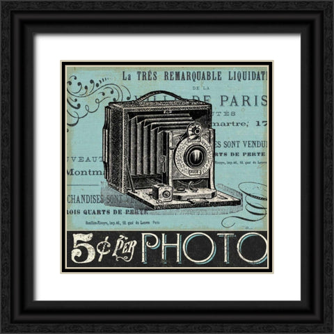 Memorabilia I Black Ornate Wood Framed Art Print with Double Matting by Pela Studio