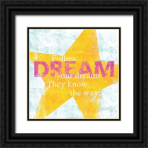 Letterpress Dream Black Ornate Wood Framed Art Print with Double Matting by Schlabach, Sue