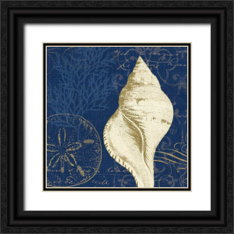 Coastal Moonlight IV Black Ornate Wood Framed Art Print with Double Matting by Pela Studio