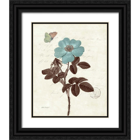Touch of Blue II Black Ornate Wood Framed Art Print with Double Matting by Pertiet, Katie