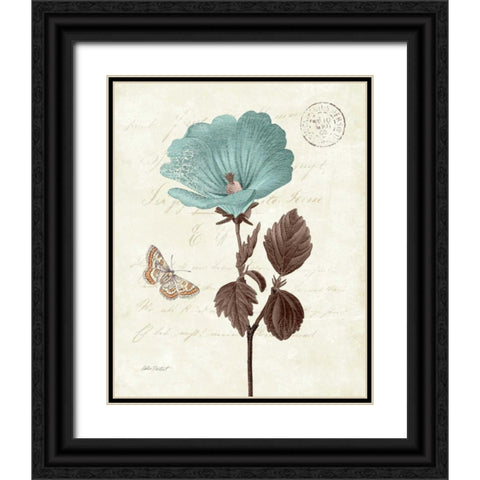 Touch of Blue III Black Ornate Wood Framed Art Print with Double Matting by Pertiet, Katie