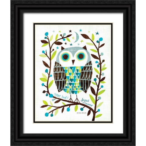 Night Owl I Black Ornate Wood Framed Art Print with Double Matting by Mullan, Michael