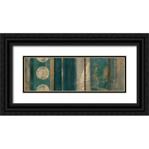 Bora Blue Black Ornate Wood Framed Art Print with Double Matting by Silva, Roque