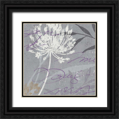 Greenology Gray - I Black Ornate Wood Framed Art Print with Double Matting by Audit, Lisa