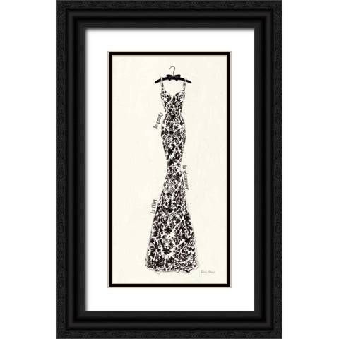 Couture Noir Original II Black Ornate Wood Framed Art Print with Double Matting by Adams, Emily