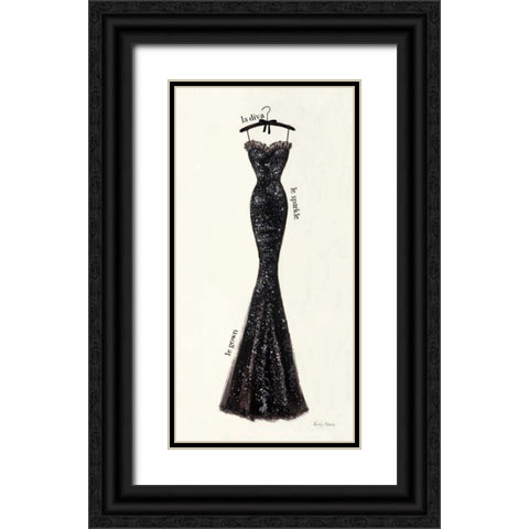 Couture Noir Original IV Black Ornate Wood Framed Art Print with Double Matting by Adams, Emily