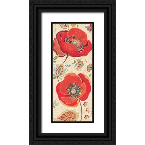 Moroccan Red Light II Black Ornate Wood Framed Art Print with Double Matting by Brissonnet, Daphne