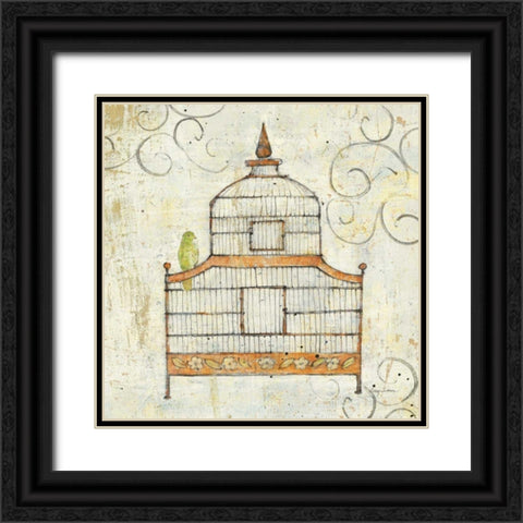 Bird Cage III Black Ornate Wood Framed Art Print with Double Matting by Tillmon, Avery