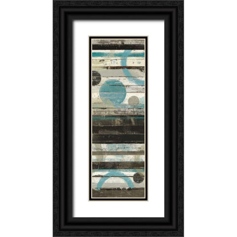 Blue Zephyr Panel Black Ornate Wood Framed Art Print with Double Matting by Schick, Mike