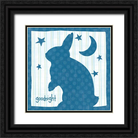 Le Lapin II Black Ornate Wood Framed Art Print with Double Matting by Wild Apple Portfolio
