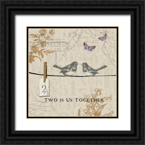 Words that Count II Black Ornate Wood Framed Art Print with Double Matting by Pela