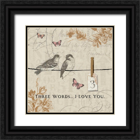 Words that Count III Black Ornate Wood Framed Art Print with Double Matting by Pela