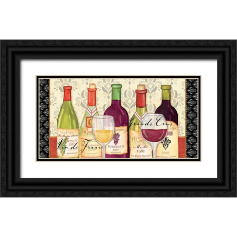 Grand Crus Black Ornate Wood Framed Art Print with Double Matting by Charron, Veronique