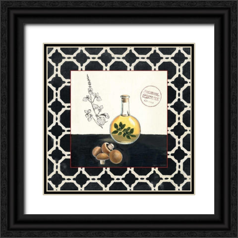 Oregano and Mushrooms Black Ornate Wood Framed Art Print with Double Matting by Fabiano, Marco