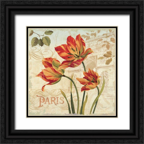 European Flowers II Black Ornate Wood Framed Art Print with Double Matting by Audit, Lisa