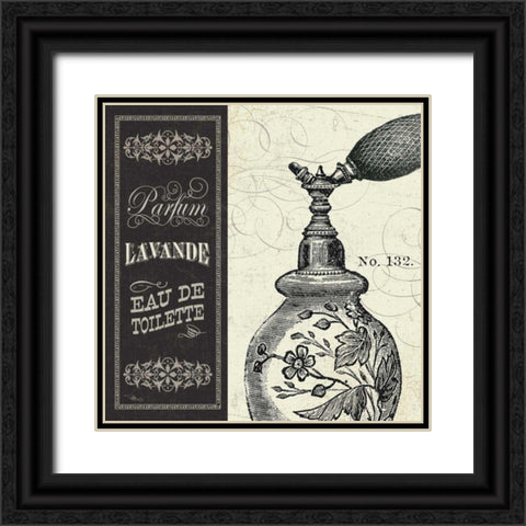 Parfum I Black Ornate Wood Framed Art Print with Double Matting by Pela Studio