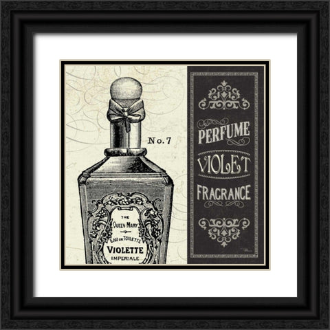 Parfum II Black Ornate Wood Framed Art Print with Double Matting by Pela Studio