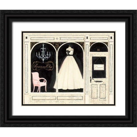 Parisienne Chic Black Ornate Wood Framed Art Print with Double Matting by Adams, Emily