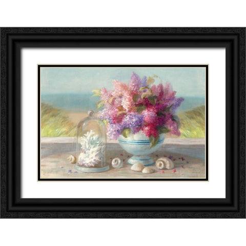 Seaside Spring Crop Black Ornate Wood Framed Art Print with Double Matting by Nai, Danhui