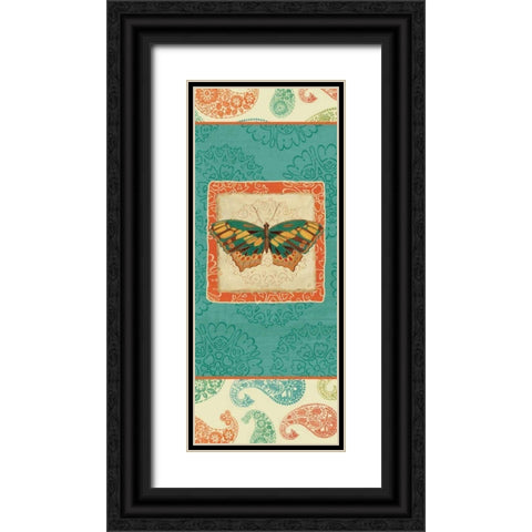 Folk Floral V Black Ornate Wood Framed Art Print with Double Matting by Brissonnet, Daphne