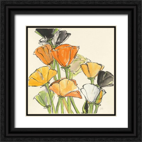Wild Bouquet I Black Ornate Wood Framed Art Print with Double Matting by Paschke, Chris