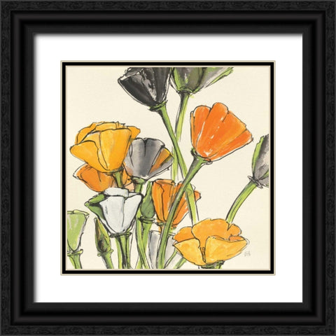 Wild Bouquet II Black Ornate Wood Framed Art Print with Double Matting by Paschke, Chris