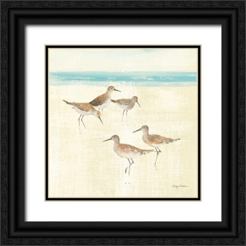 Sandpipers Square I Black Ornate Wood Framed Art Print with Double Matting by Tillmon, Avery