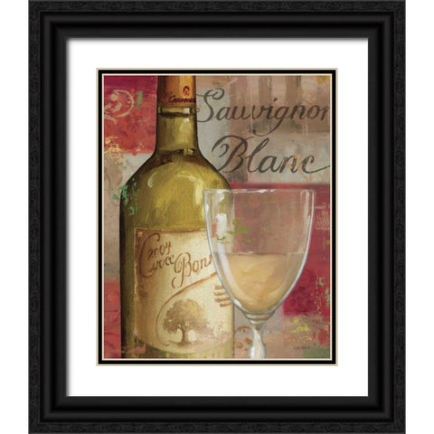 Vin Abstrait II Black Ornate Wood Framed Art Print with Double Matting by Audit, Lisa