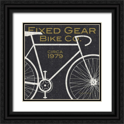 Fixed Gear Bike Co Black Ornate Wood Framed Art Print with Double Matting by Mullan, Michael