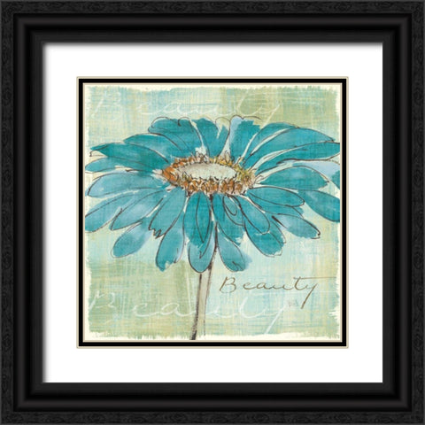 Spa Daisies I Black Ornate Wood Framed Art Print with Double Matting by Paschke, Chris